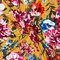 Yellow-Multi Poly Stretch Spandex Floral Print DB Jersey Knit Fabric By the Yard